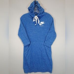 Nike Women’s Hoodie Dress Long Pullover XS Blue Just Do It